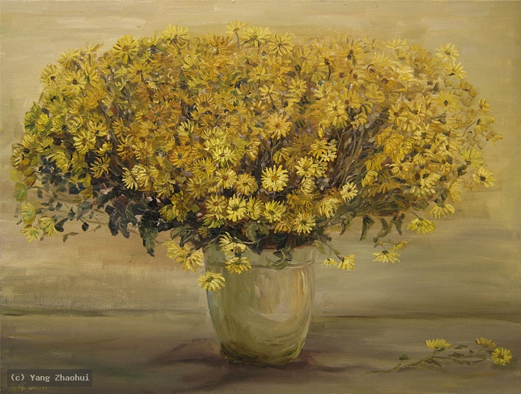 Artist Yang Zhaohui, Artist Zhaohui Yang, Artist Zhao hui Yang, Yang Zhaohui artwork, China contemporary art, original artwork, original painting, Chinese robe, still life, oil painting, acrylic paint